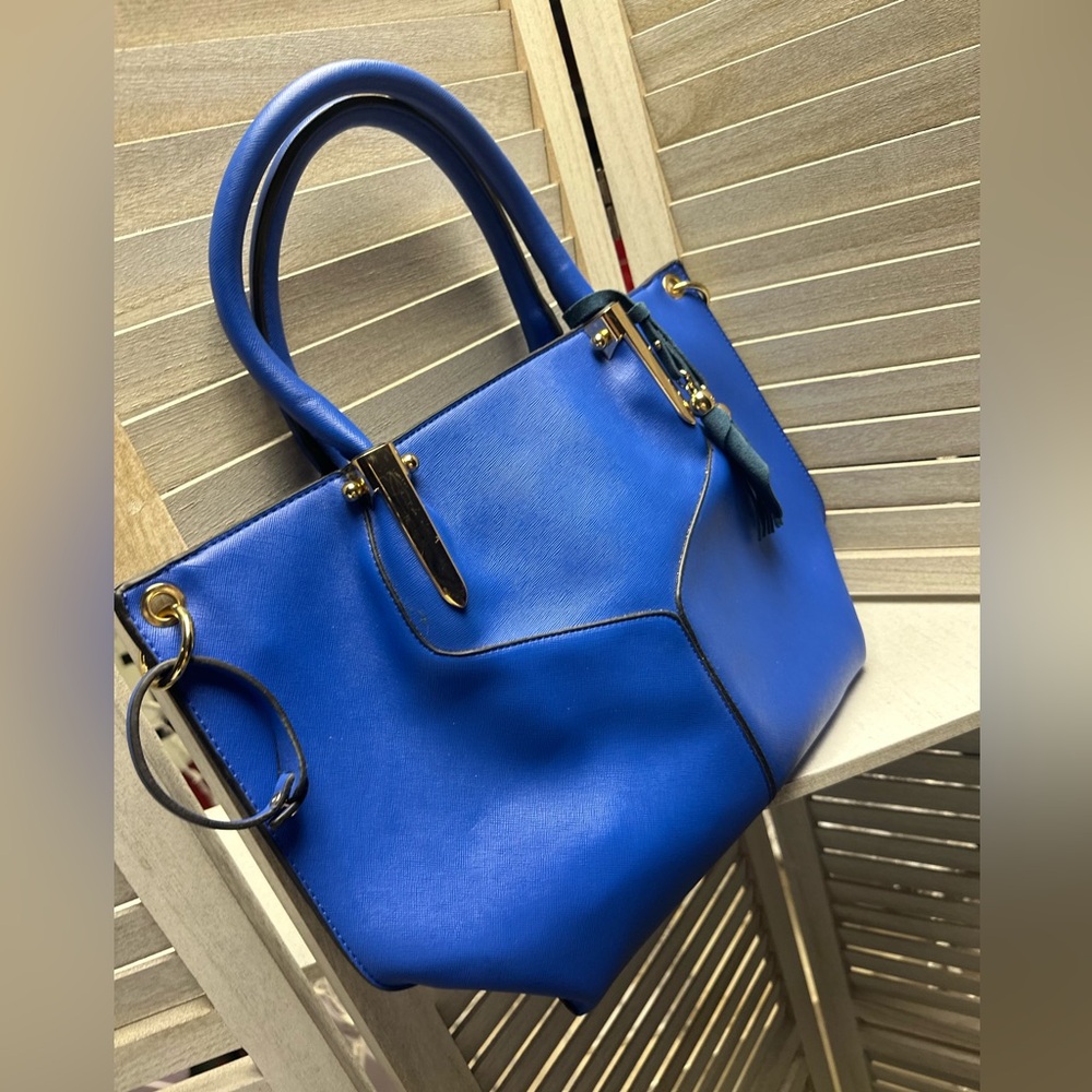 •ATELIER• NEW•Beautiful Large Lapis Blue Tote Bag•